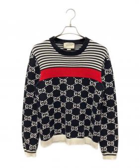 GUCCI（グッチ）GGボーダー切替ニット