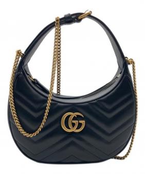 GUCCI（グッチ）GGマーモントハーフムーンシェイプミニバッグ