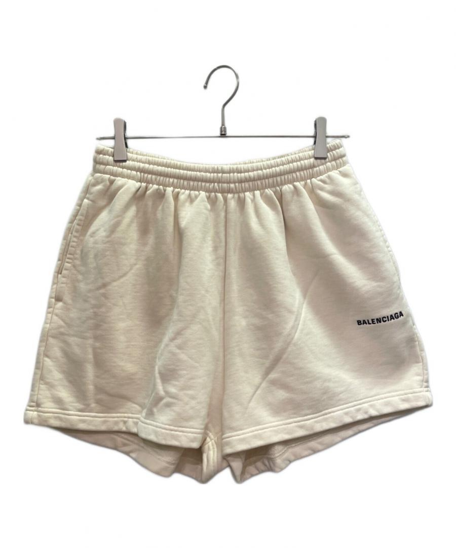 BALENCIAGA (バレンシアガ) スウェットハーフパンツ ベージュ サイズ:L