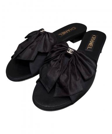 CHANEL (シャネル) リボンミュール ブラック サイズ:37.5の買取