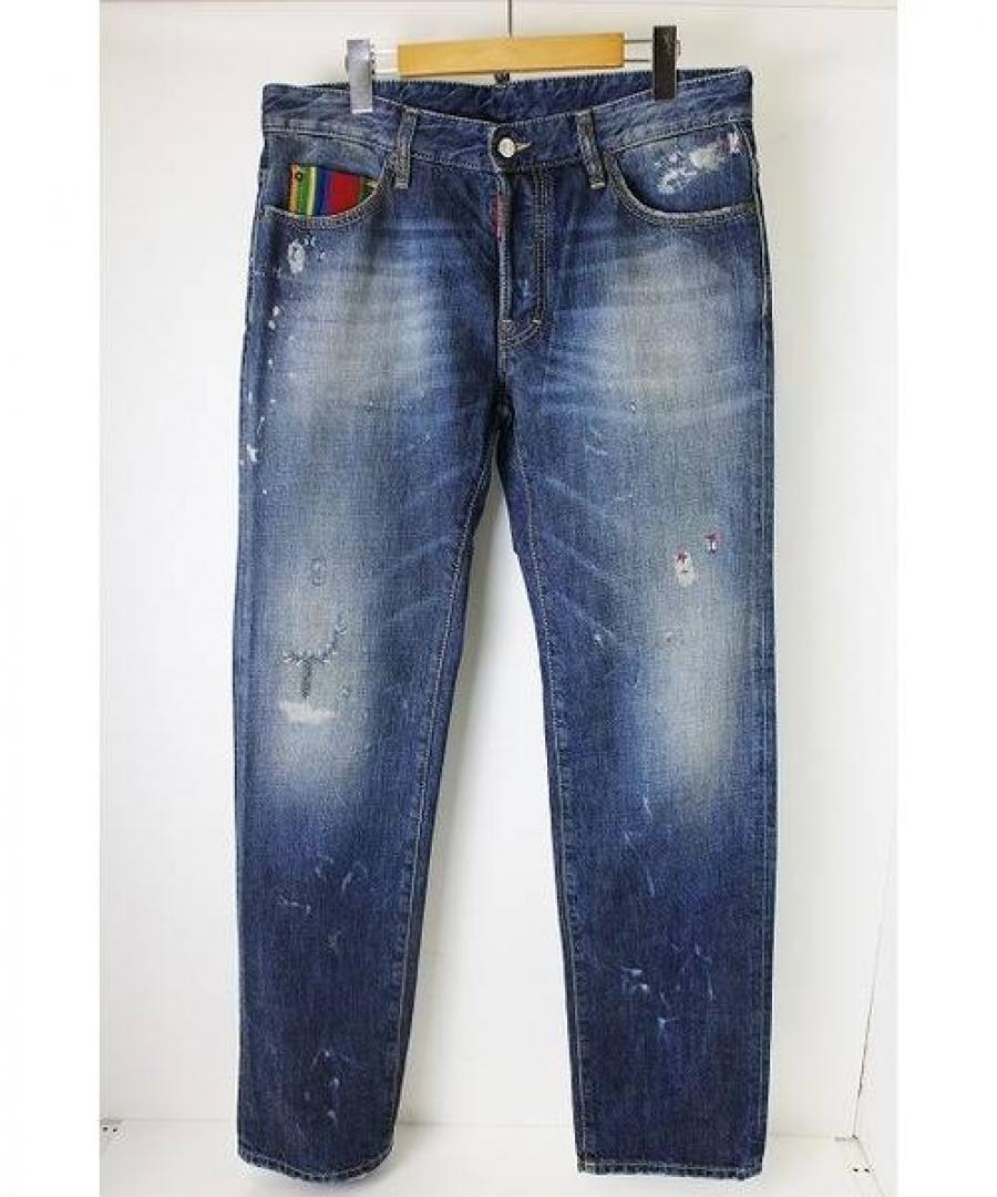 ペイント　リメイク　ディースクエアード DSQUARED2 ディースクエアード ペイント加工デニムパンツ」 買取実績