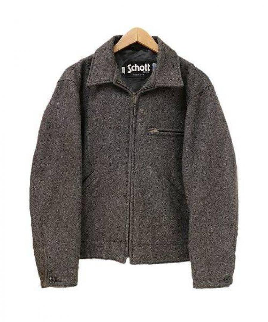 Schott メルトンウールジャケット メンズ グレー SIZE M 参考価格