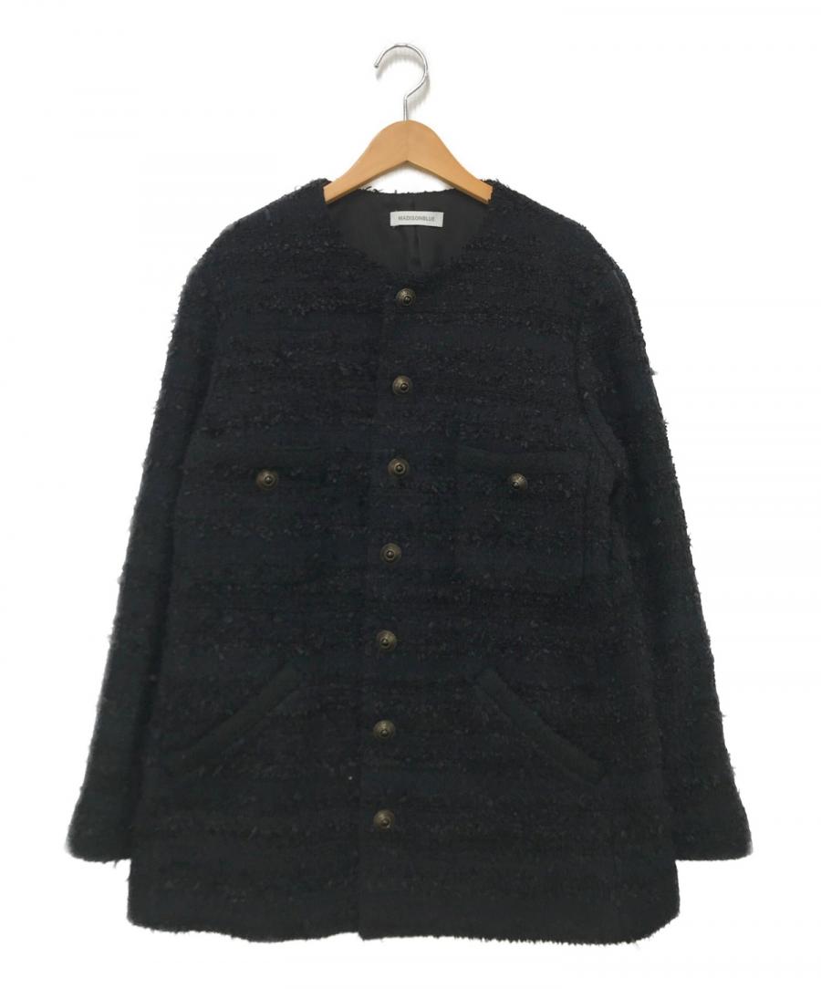 MADISON BLUE(マディソンブルー) ノーカラーツイードジャケット」 買取