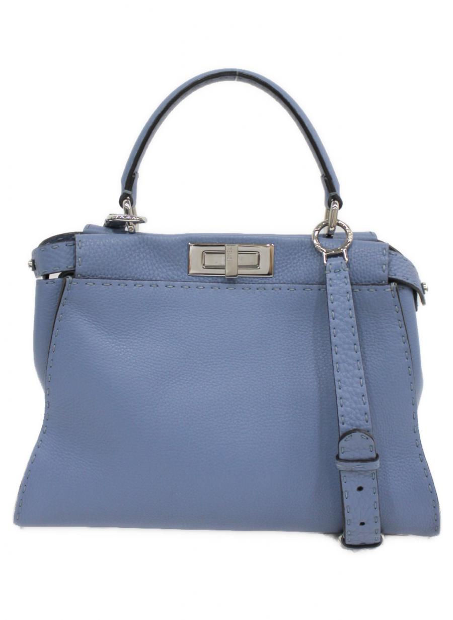 FENDI (フェンディ) セレリア ピーカブー ブルー 8BN290 ミディアム