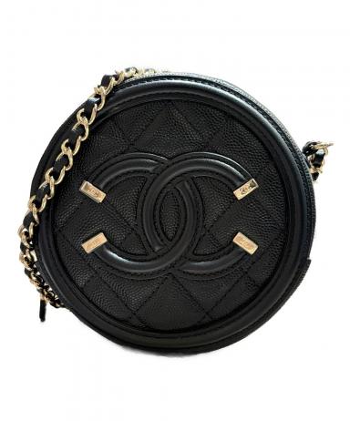 CHANEL (シャネル) ココマーククッション ブラック×グレーの買取