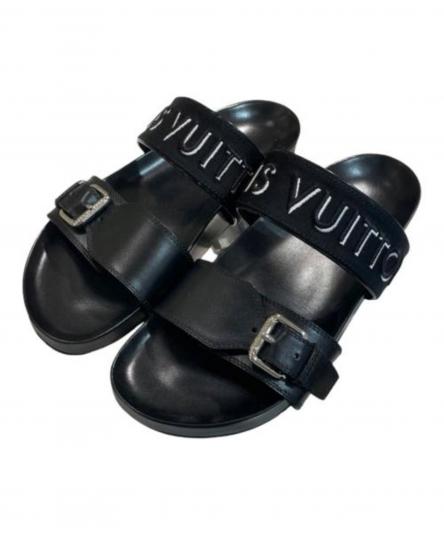 【美品】LOUIS VUITTON ルイヴィトン ミュール 37.5 約24cm LOUIS VUITTON (ルイ ヴィトン) ホノルル・ラインミュール ベルト