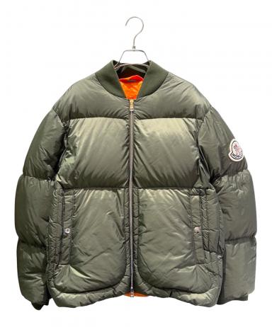 MONCLER (モンクレール) ダウンジャケット グリーン×オレンジ サイズ:1