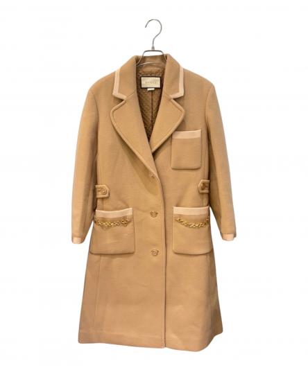 GUCCI (グッチ) GGボタンウールチェスターコート キャメルの買取