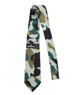 Mr.BATHING APE エイプ カモフラ 迷彩 シルクネクタイ 日本製 Mr.BATHING APE エイプ カモフラ 迷彩 シルクネクタイ 日本製