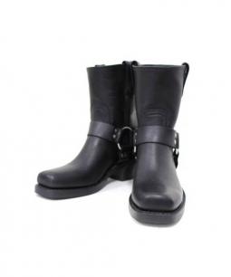 Frye 黒 レザー エンジニアブーツ FRYE フライ レザーリングエンジニアブーツ SIZE 6 1/2（23.5cm