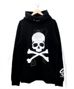 【売切】マスターマインド MASTERMIND JAPAN ストリクト ジー シャア・マーク柄 スカル パーカー 黒 XS 【未使用】 STRICT-G×mastermind JAPAN×NEW ERA&frasl;ストリクトG×マスターマインド