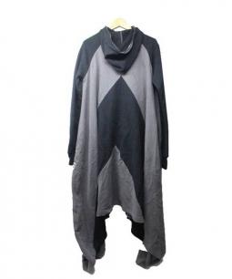 GARETH PUGH【ガレス ピュー】変形ロングスウェットコート