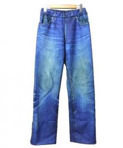 TALKING ABOUT THE ABSTRACTION 転写デニムパンツ M TALKING ABOUT THE