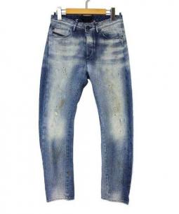 【美品】DIESEL BLACK GOLD デニムパンツ パッチ＆ダメージ加工 DIESEL BLACK GOLD ディーゼルブラック ゴールド ダメージ加工