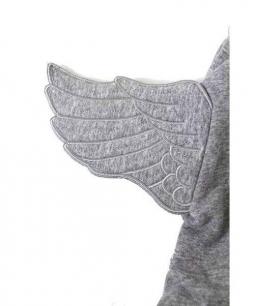 JEREMY SCOTT 翼付きフードスウェットパーカー XS グレー JEREMY SCOTT 翼付きフードスウェットパーカー XS グレー