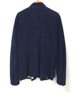 LORENZO ASOLA ロレンツォアゾラ ラムレザージャケット ネイビー 48