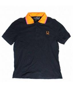 FRED PERRY & RAF SIMONS コラボポロシャツ Mサイズ Raf Simons X Fred Perry ロゴ ポロシャツ | ブラック | FARFETCH JP