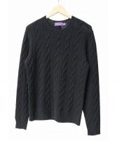 現行 タグ付 ラルフローレンパープルレーベル カシミヤ クルーネック セーターL RALPH LAUREN PurpleLabel(ラルフローレン パープルレーベル) カシミヤ