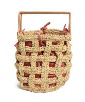 LUDLOW(ラドロー) ワイドレザートリムラフィアトートバッグ」 買取実績