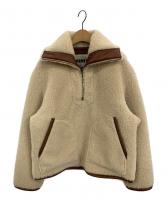NKNIT ンニットvegan mouton half zip BIG ブラック