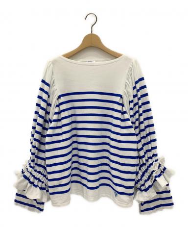 BEAMS COUTURE×ORCIVAL ボリュームスリーブボーダーカットソー