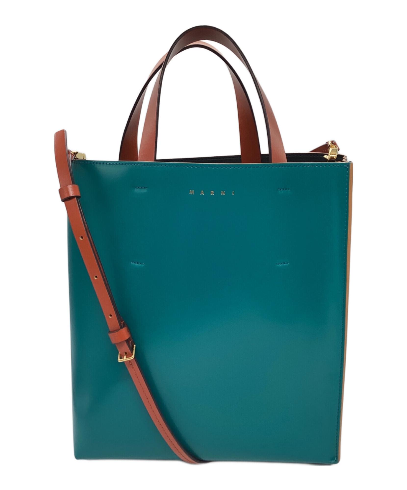 marni×porter 2wayトートバッグ グリーン 緑 MARNI / マルニ】MUSEO 2WAYトートバッグ | 洗練された配色が日常を