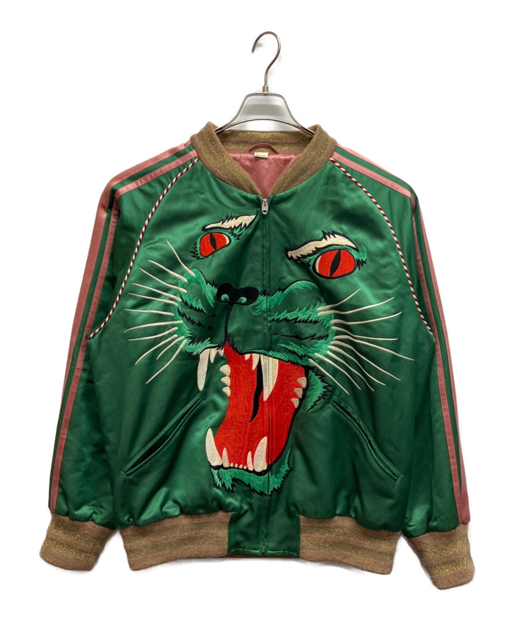 レア品！！GUCCI グッチ　フォックスカラー　コットンジャケット GUCCI / グッチ】アングリーパンサーエンブロイダリージャケット