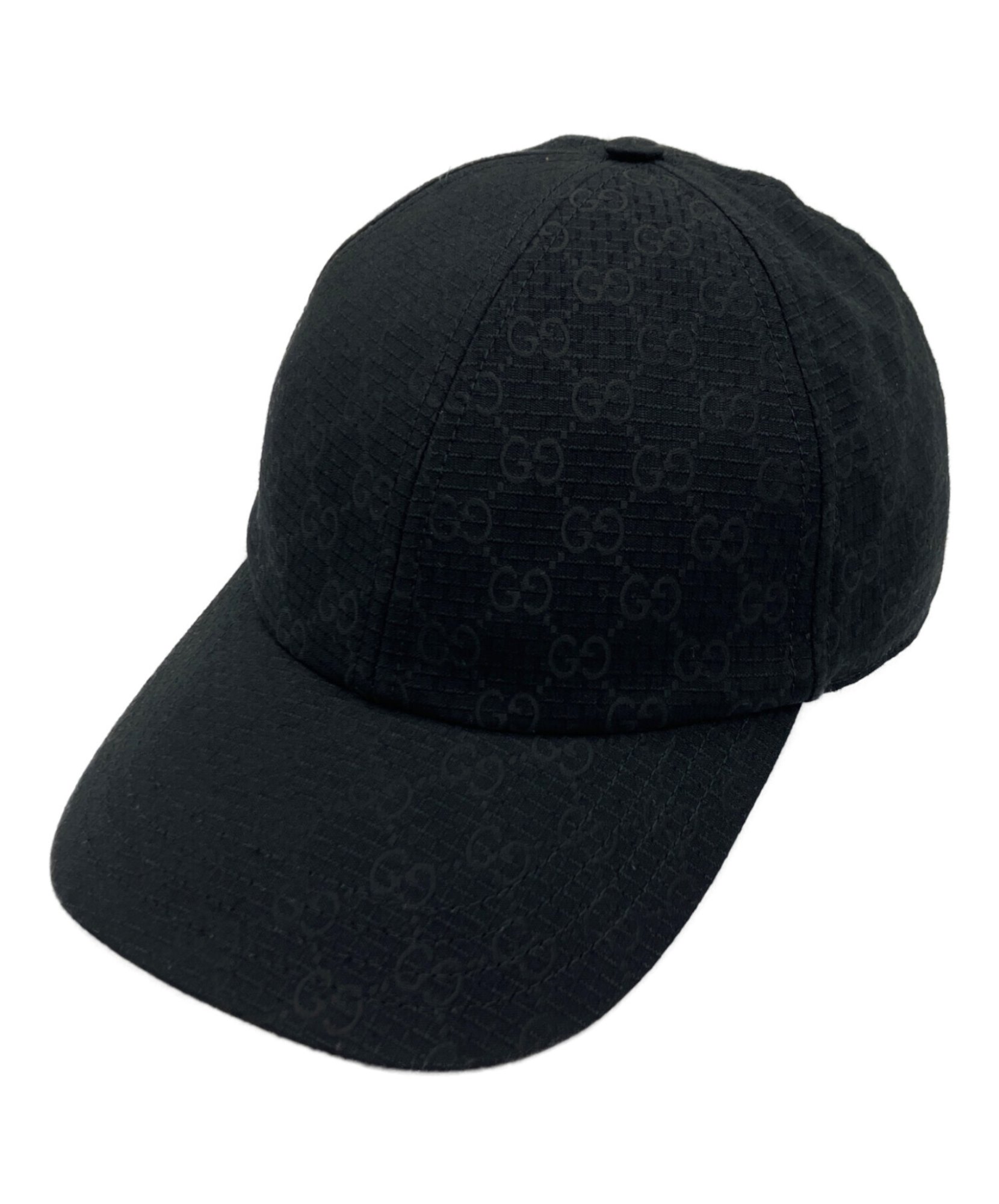GUCCI ブラック GGパターン キャップ　グッチ GUCCI / グッチ】GG リップストップ ベースボールキャップ | 洗練され