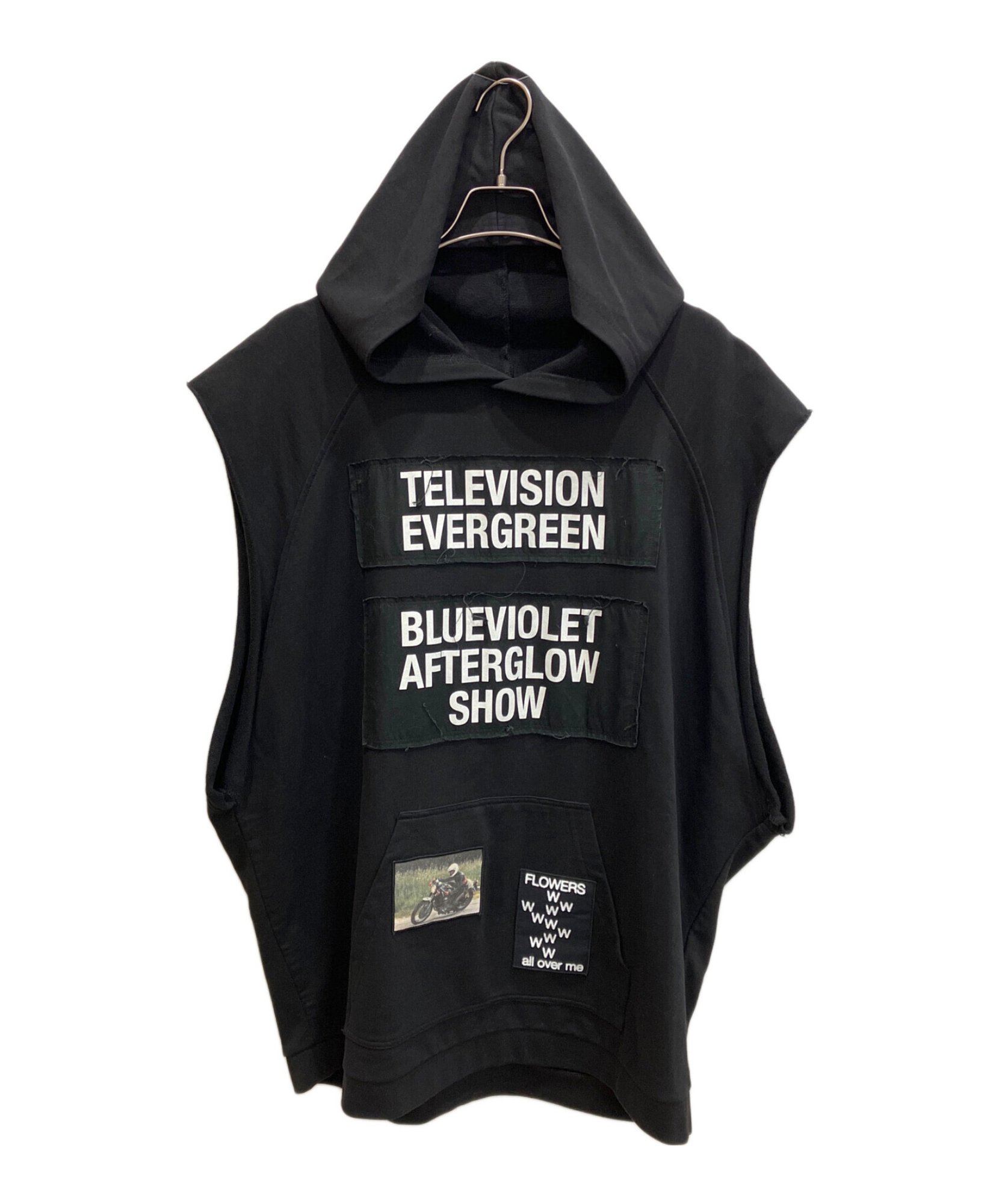 RAF SIMONS ダクトテープノースリーブパーカー FW 17/18 名作 21SS Television Evergreen Sleeveless Hoodie | エッジの効いた