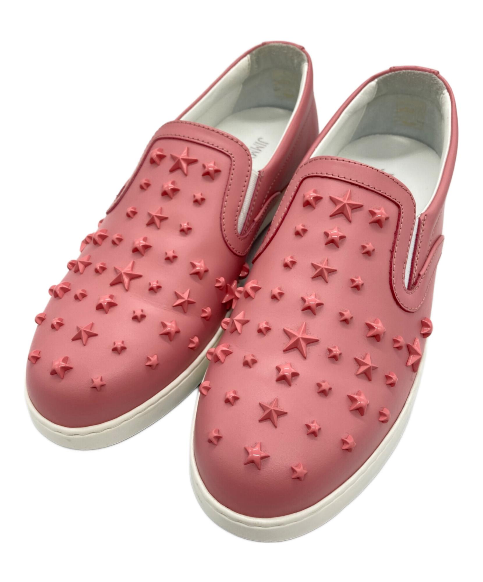ジミーチュウ　スリッポン JIMMY CHOO / ジミーチュウ】スタッズスリッポン | 華やかなピンクが