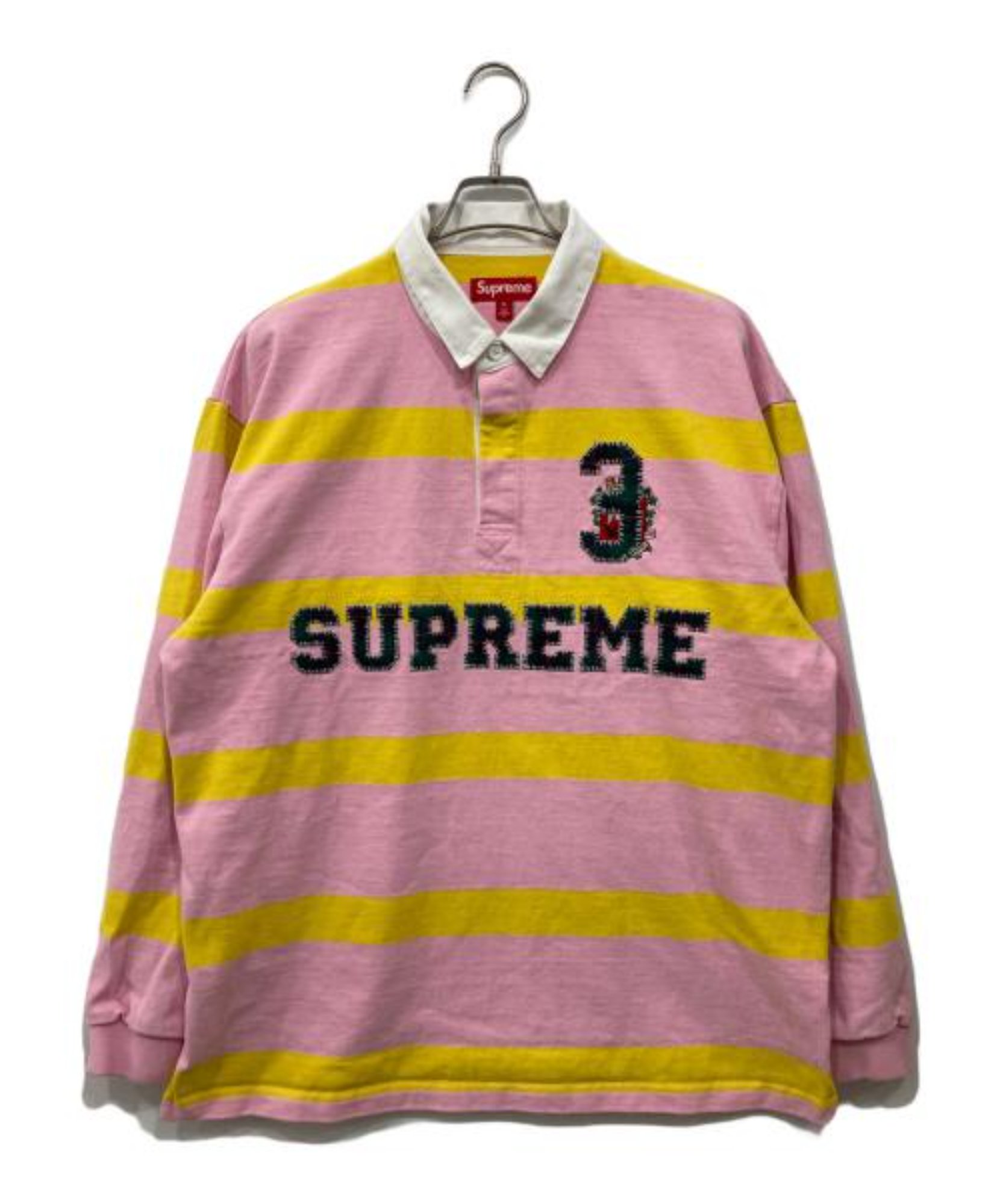 Supreme ストライプ ラガーシャツ ラグビー SUPREME / シュプリーム】ストライプラグビーシャツ|ストリートに