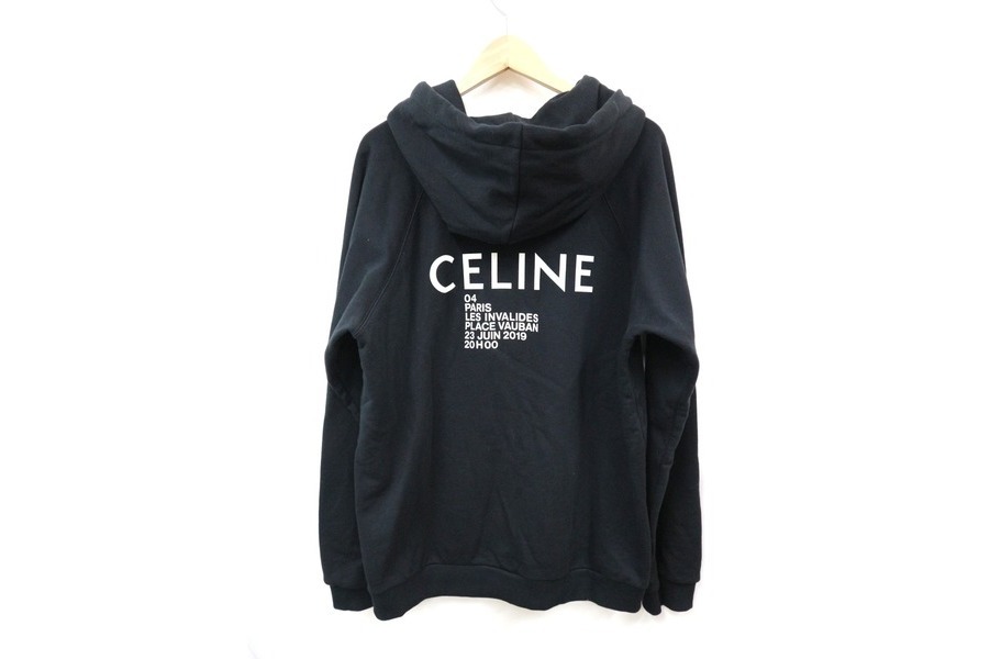 セリーヌ パーカー フーディー 19SS エディ期 インビテーションロゴ 黒 ラグジュアリーブランド【CELINE/セリーヌ】より、アイコニック