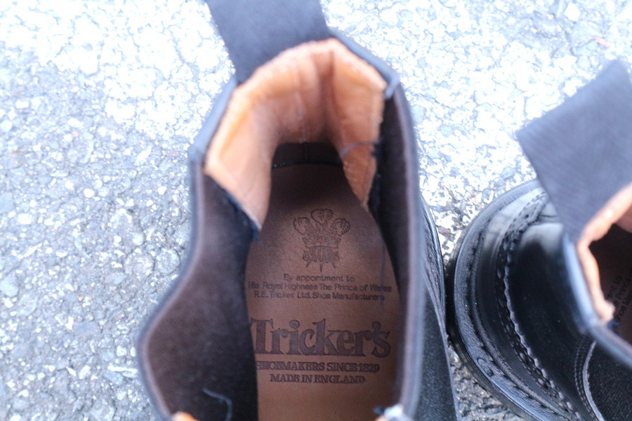 tricker´s L2754 サイドゴア 5 1/2 4 24cm ホワイト 【限定品