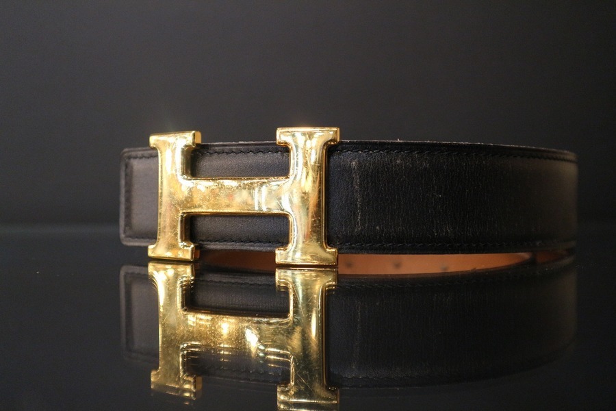 エルメス HERMES コンスタンス ロゴ バックル ベルト HERMES（エルメス） ベルト コンスタンス BOXカーフ-トゴ NOIR-GOLD W