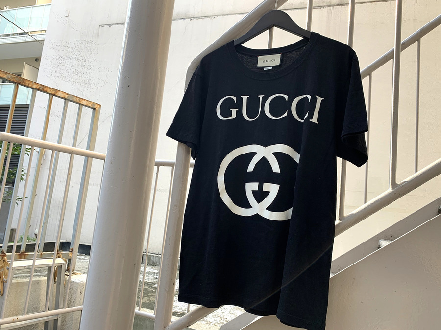 GUCCI】インターロッキングG コットン オーバーサイズ Tシャツ-