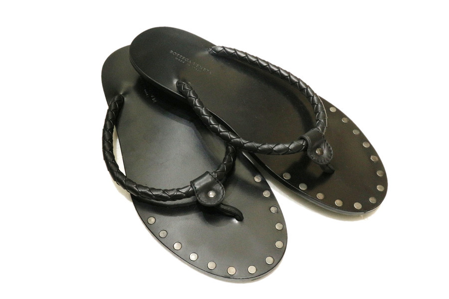 BOTTEGA　VENETAボッテガヴェネタ　レザーサンダル　イントレ　43 BOTTEGA VENETA/ボッテガヴェネタ】イントレチャートレザーサンダル