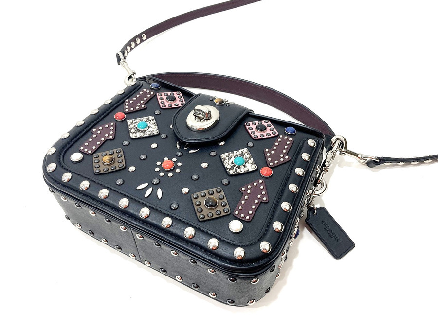 COACH　リフターウエスタンリベットハンドバッグ　保存袋付 COACH リフターウエスタンリベットハンドバッグ 保存袋付