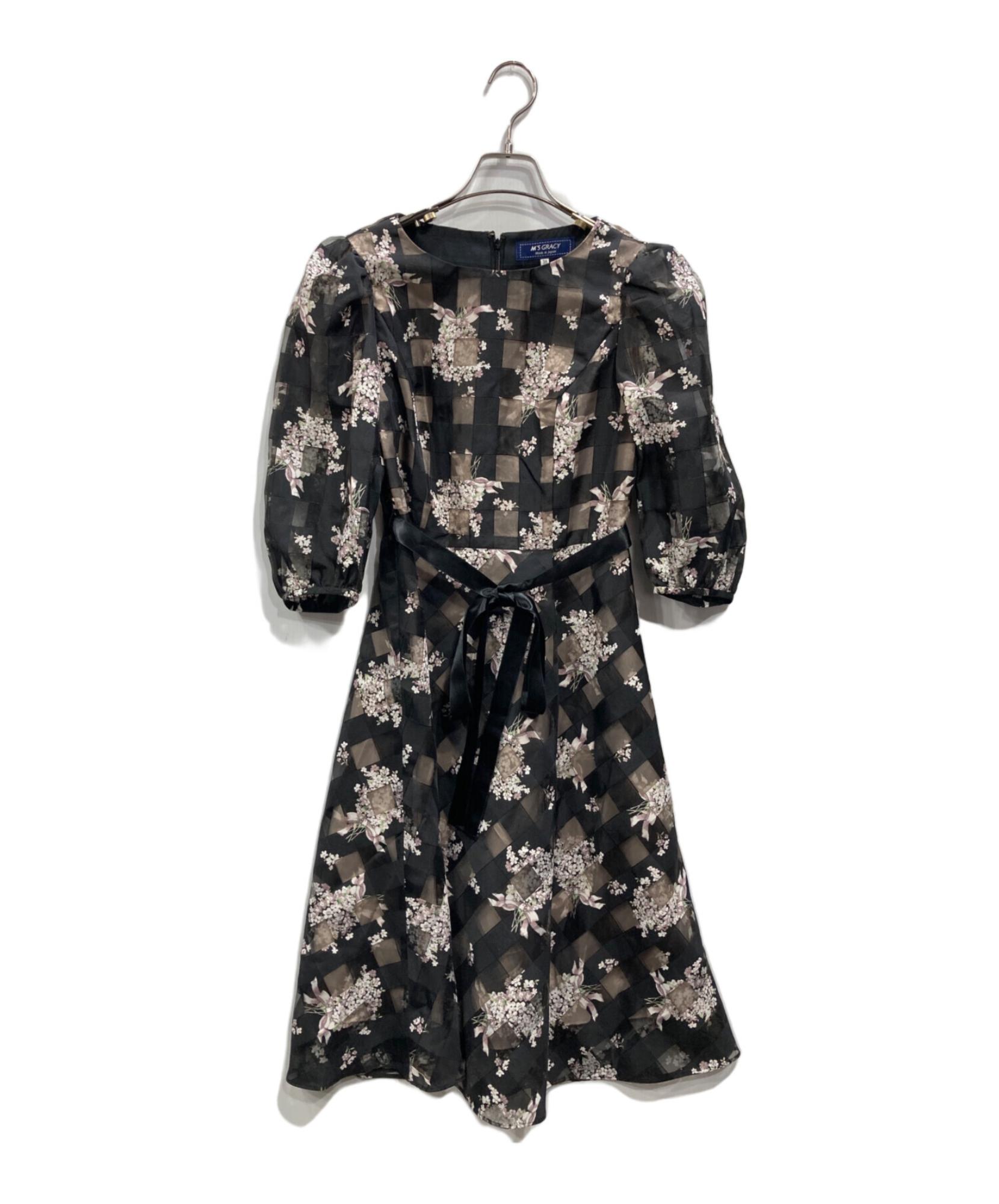 M's Gracy 花柄ワンピース 38 M'S GRACY / エムズグレイシー】シアースリーブ花柄ワンピース|大人の