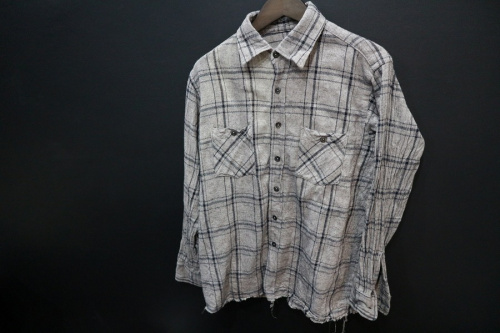 チェックシャツのカットオフ