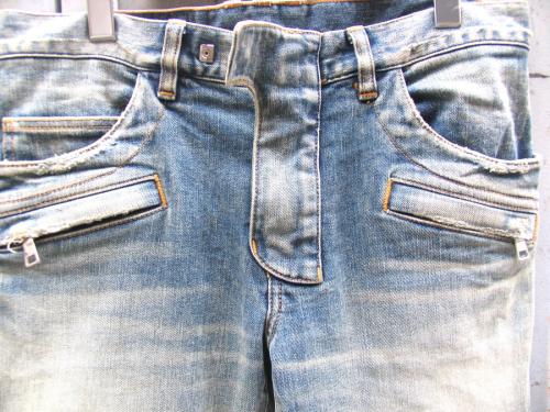 バイカーデニムパンツの古着