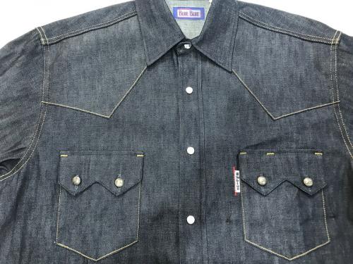 コンチョボタンデニムシャツのウエスタンシャツ
