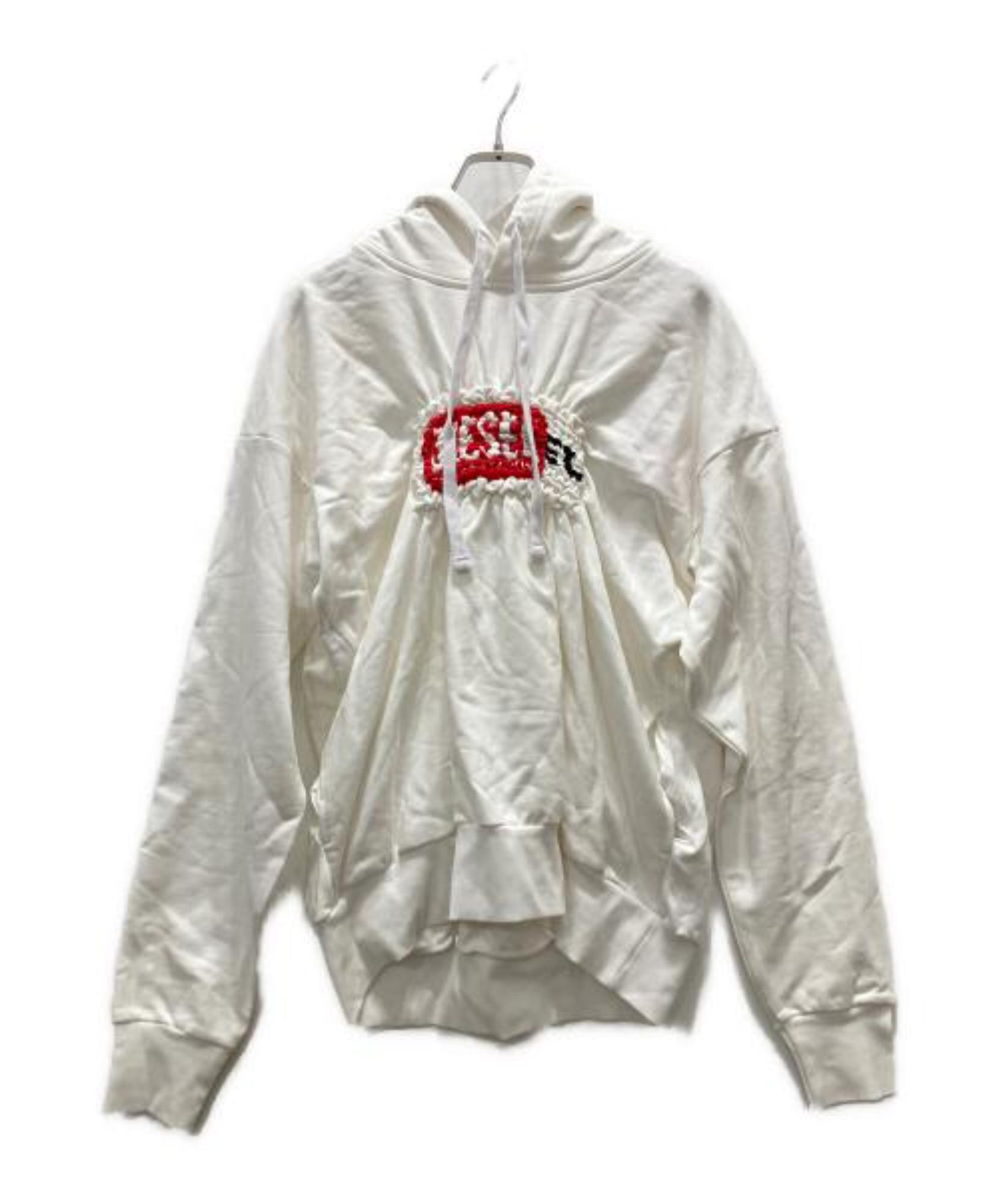 DIESEL / ディーゼル】洗練されたホワイトのロゴパーカー|ストリートに