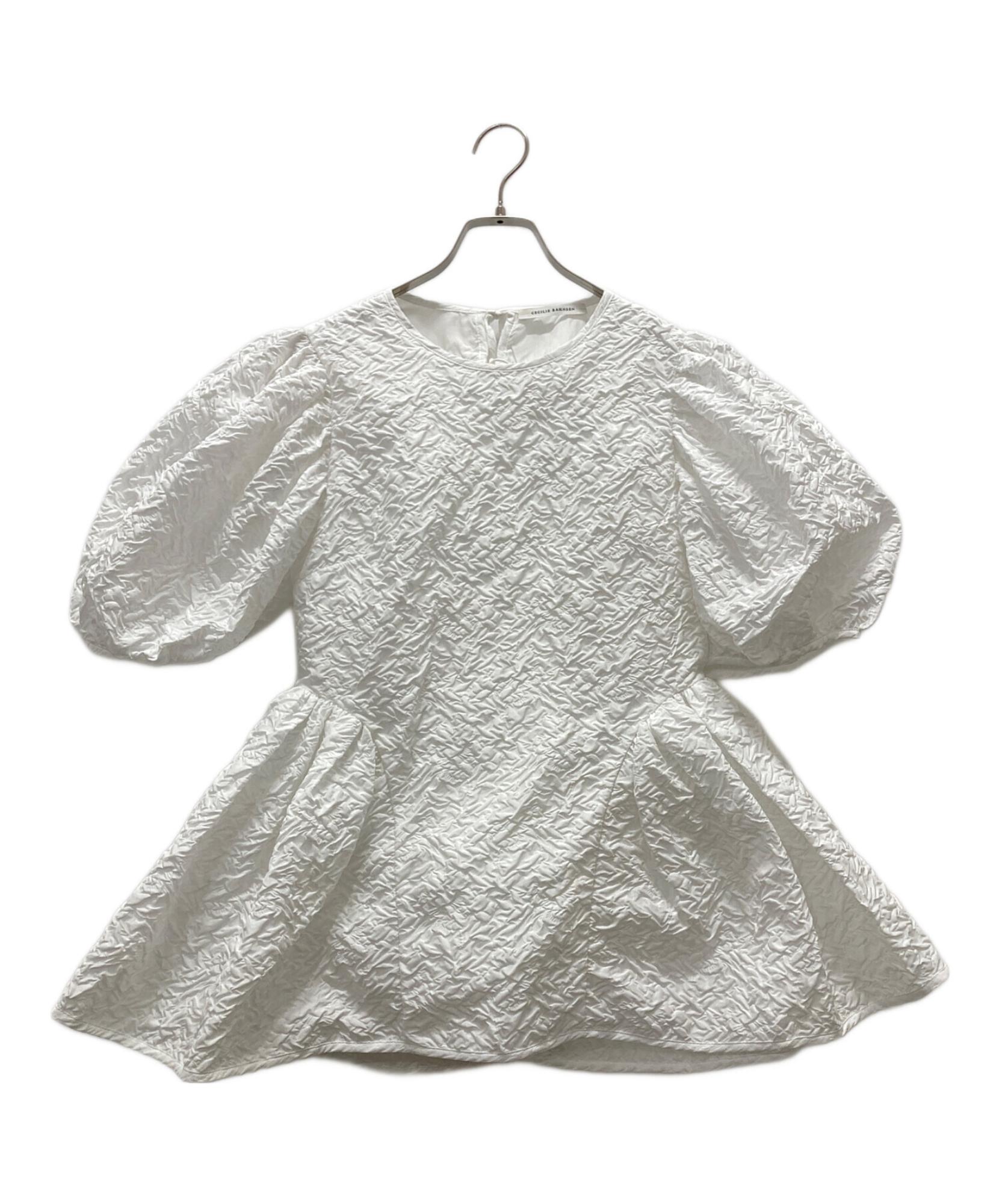 新品　タグ付　cecilie bahnsen ジャガード　ブラウス　パフスリーブ CECILIE BAHNSEN / セシリーバンセン】バックオープンジャガード