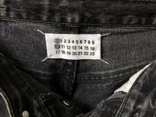 リメイクレザー切替デニムパンツのアーティザナル