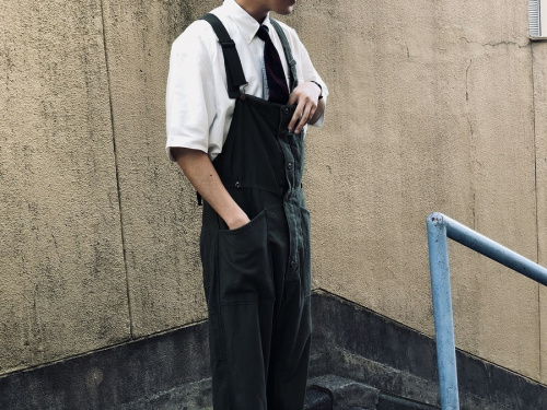 コットンキャンバスオーバーオールのUS ARMY