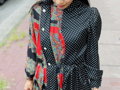 ジュンヤワタナベ コム デ ギャルソンのデコンストラックテッド シャツドレス/切替再構築ワンピース