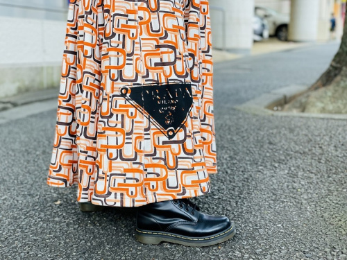 総柄スウェットスカートの21SSコレクションライン