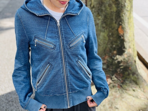 ジュンヤワタナベ コム デ ギャルソンのライダースジップパーカー