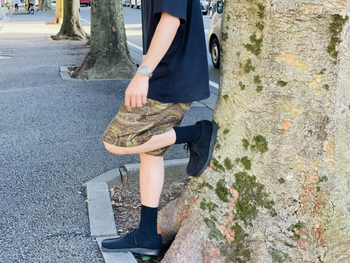 リネンハーフパンツのオープン