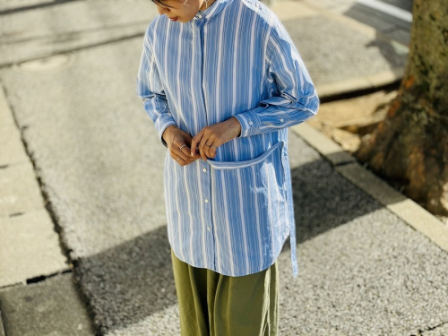 ジルサンダーのストライプシャツ